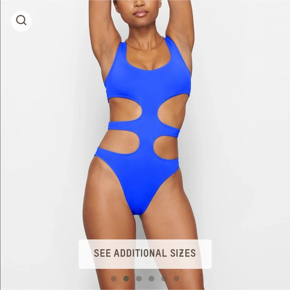 SKIMS Electric Royal Blue Cutout One-Piece Swimsuit